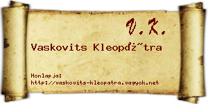 Vaskovits Kleopátra névjegykártya